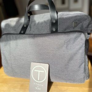TUMI T-Tech Forge Newmont Slim Portfolio Charcoal Briefcase